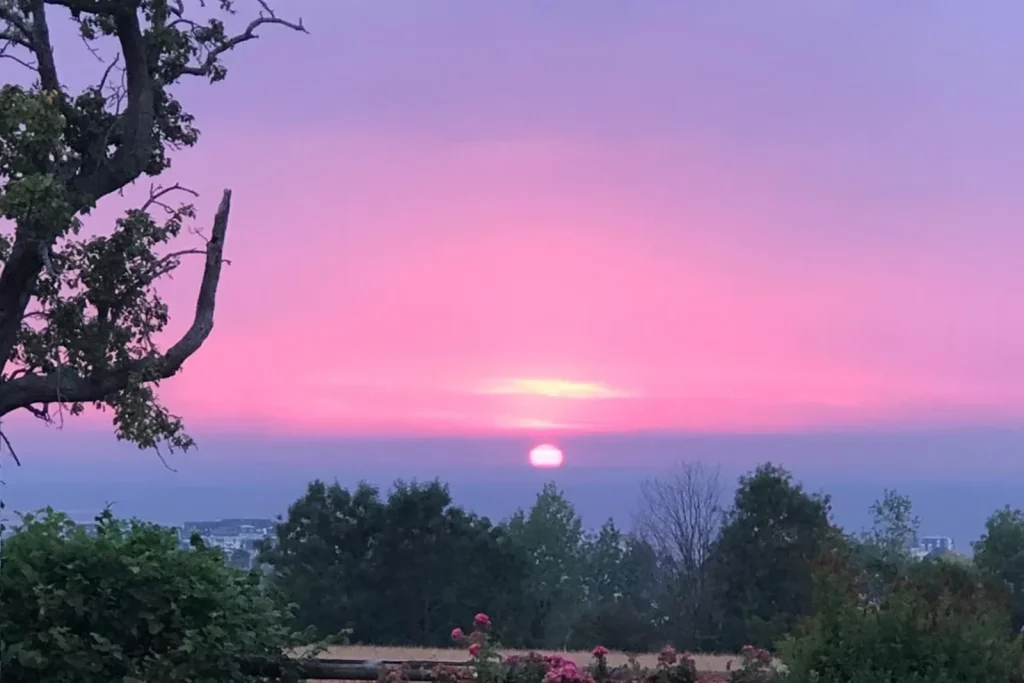 les champs rabats coucher soleil vue chambre jardin accueil ok